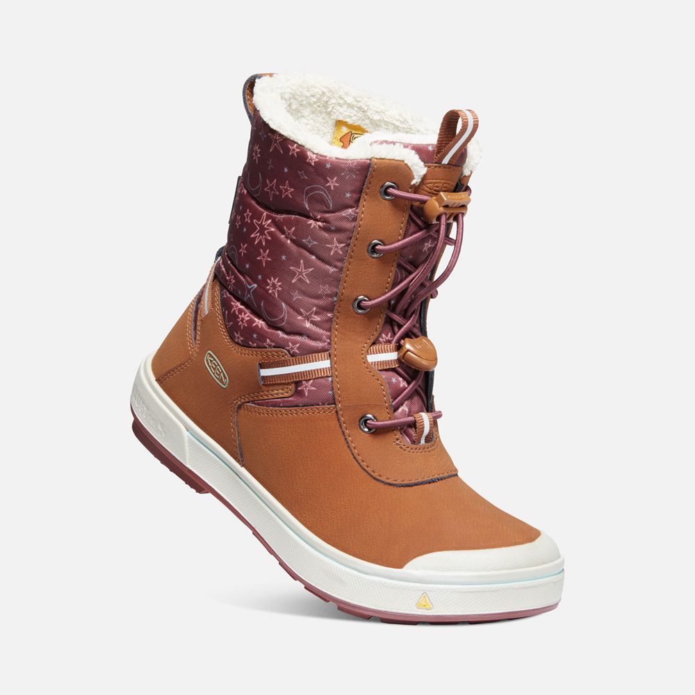 Keen Vinterkängor Barn Bruna/Röda - Kelsa Waterproof - 294351FRC